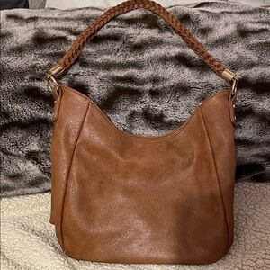 Miztique Brown Hobo Bag with Braided Strap